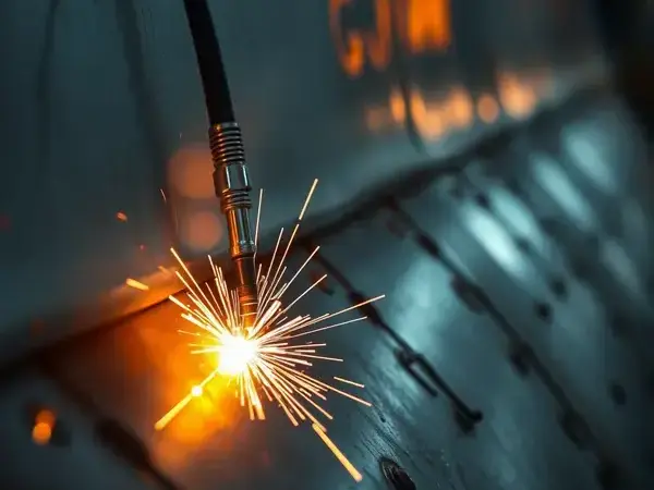 Professional marine TIG welding on steel hull plate